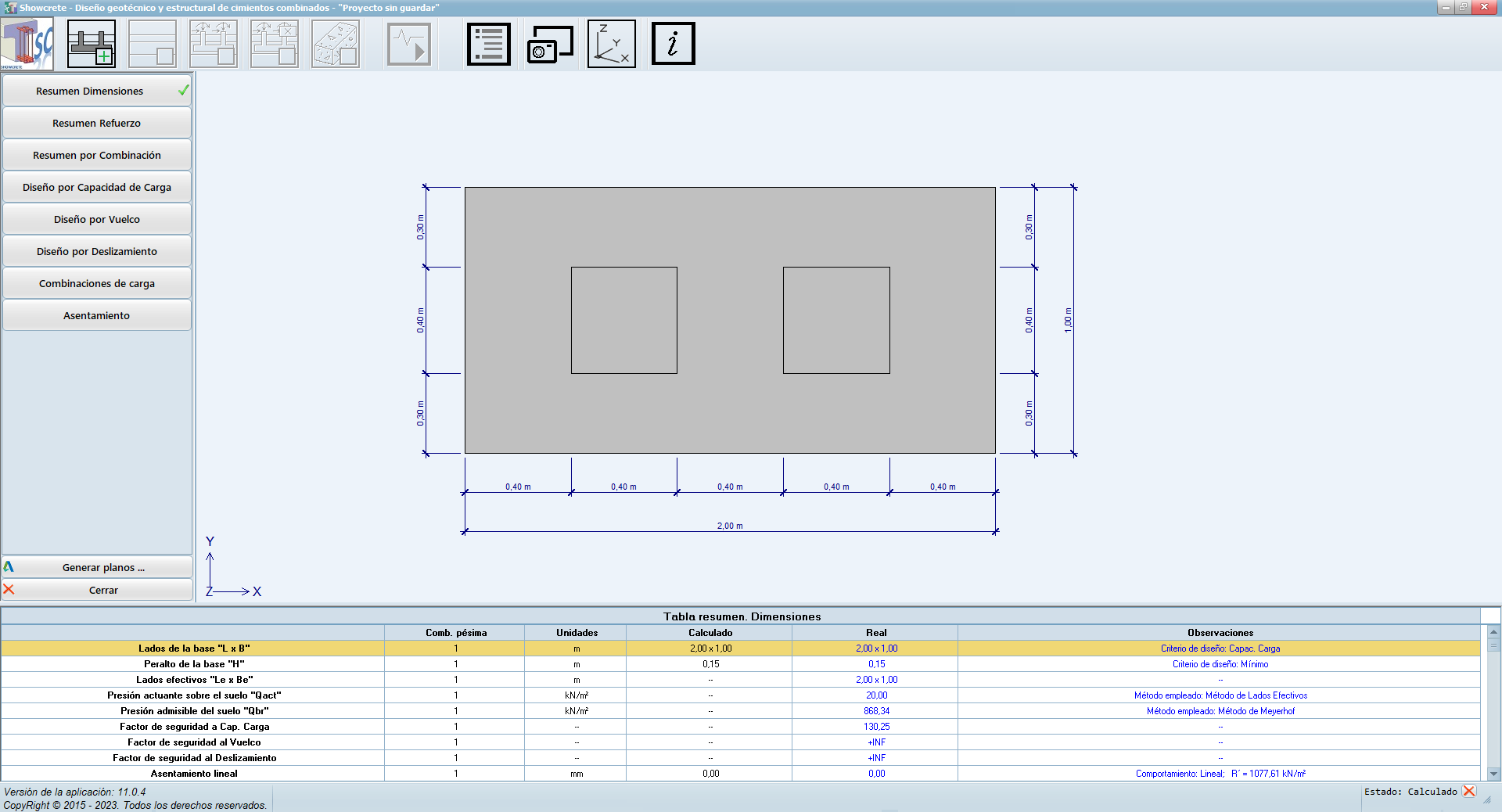Cimientos Combinados
